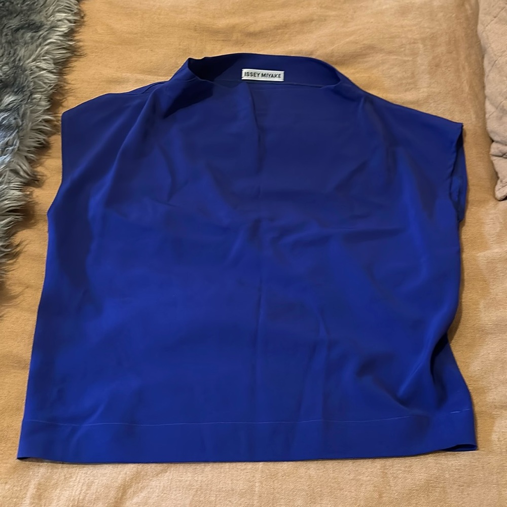 Purple/blue boat neck top from Issey Miyake!!